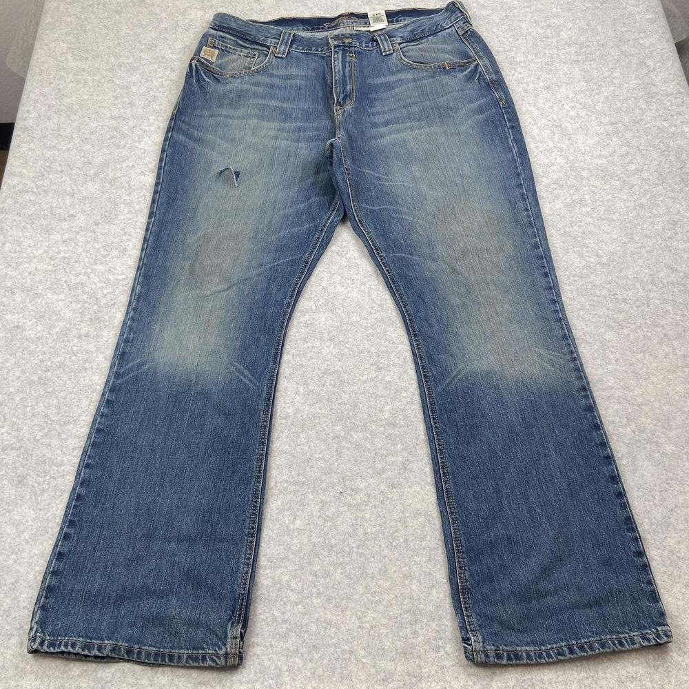 Cinch Carter Jeans Mens 38x34 (39x32) Blue Relaxed Fit Bootcut Western Denim